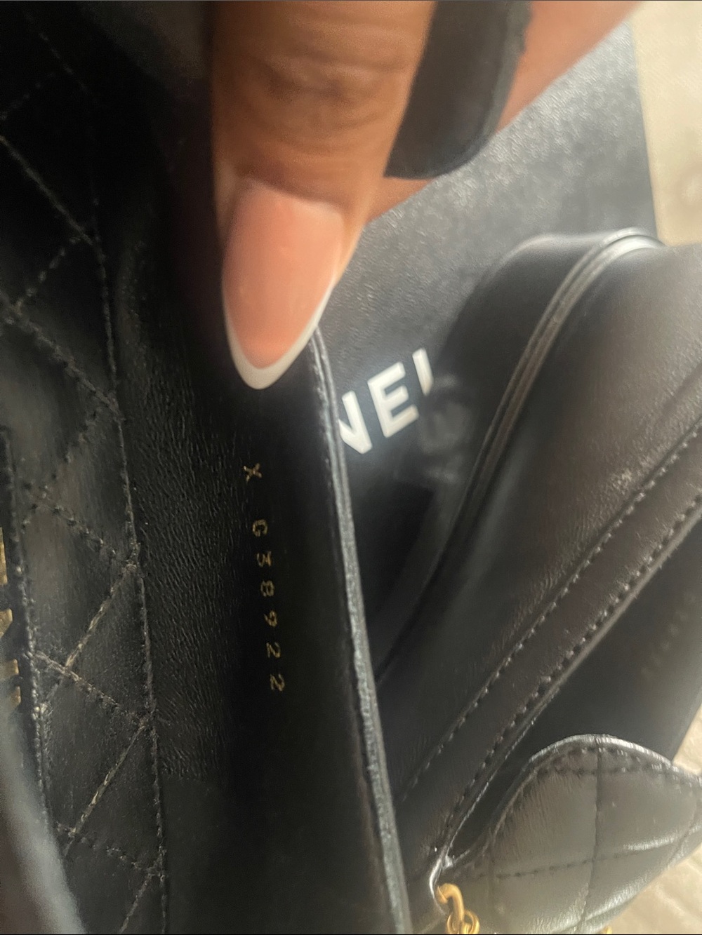 Authentic CHANEL Black Quilted Leather Pearl & Gold Chain Loafers - Picture 8 of 9